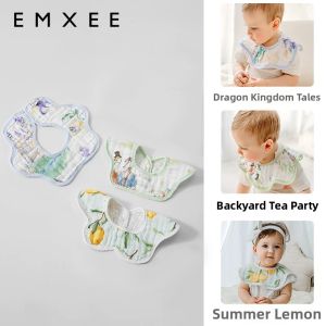 EMXEE | Flower Design Waterproof Cotton Baby Bib