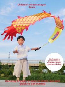 กิจกรรมฟิตเนสด้วยริบบิ้นสีสันสดใสสำหรับเด็ก เครื่องมือโยคะแบบเคลื่อนที่ อุปกรณ์กีฬาพื้นฐาน วัสดุโพลีเอสเตอร์