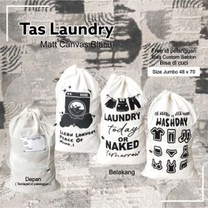 Promo Tas Laundry Bahan Blacu & Kuat / Bahan Kanvas
