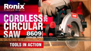 Ronix Tools 8609 Premium Quality German Technology | 20V 4Ah Cordless Circular Saw 165mm Blade 4000RPM Brushless Motor Electric Power Saw Wood Cutter Heavy Duty Cutting Tool 86 Series Battery Powered Portable Saw for Wood DIY Construction