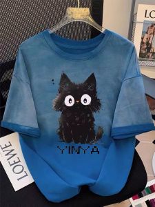 Áo Thun Tay Ngắn Màu Khối Thời Trang Mùa Hè Cho Nữ Cổ Tròn Rộng Rãi Thoải Mái Thường Ngày Phong Cách Hàn Quốc Cỡ Lớn