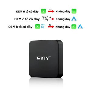 Bộ Chuyển Đổi Không Dây EKIY 2 Trong 1 CarPlay Android Auto Hộp Thông Minh AI Hệ Thống Thông Minh Trên Ô Tô Với CarPlay Có Dây Cho Xe Hơi
