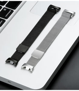 VUAERANG Metal Strap for Xiaomi Band 8 Stainless Steel Magnetic Bracelet Strap Replacement Wristband for Miband 8 Smartwatch Accessories