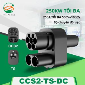 Bộ Chuyển Đổi CCS2 Sang Tesla DC 250kW 250A Max Dành Cho Bộ Sạc Nhanh EV Tesla Model 3/Y/X/S Combo 2