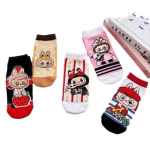 Sale(1ชุด=10คู่)ถุงเท้าข้อสั้นเกาหลี ลายเชอรี่ ไซต์ผู้ใหญ่ เนื้อนุ่ม ใส่สบายA3