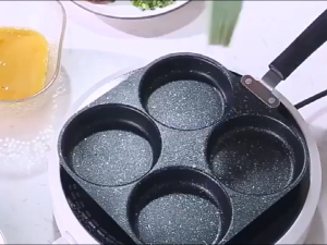Kitchen Helper 3 Hole and 4 Hole Frying Pan Cooking Pot Non-Stick Pancake Maker Breakfast Egg Burger Pot Kitchen Omelette Pan