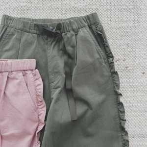 Cute Versatile Pure Cotton Casual Pants Womens Pleated Detail Workwear Slimming Straight Leg Trousers Natural Waist Long