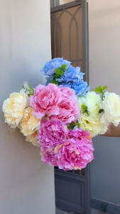 Cành hoa mẫu đơn 7 bông loại 1 cao cấp dài 52cm đủ màu - Hoa giả trang trí