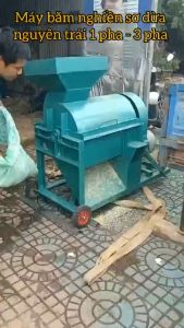 Máy băm nghiền xơ dừa công nghiệp giá rẻ tại Bình Thuận