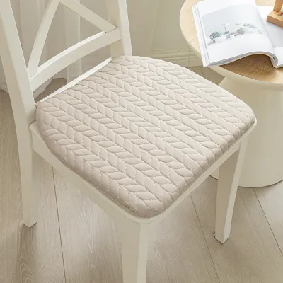 Thickened Pure Cotton Chair Pad Nordic Home Use Assorted Colors Anti-Slip Horse Hoof Shaped Dining Chair Cushion Living Room