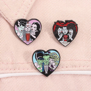 Horror Movie Character Enamel Pins Thrilling Mask Film Killer Halloween Brooches Lapel Backpack Badge Jewelry Gifts for Friends