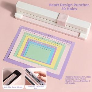 KW-TRIO | 30-hole Heart-shaped Multi-function Paper Punch 30 Holes