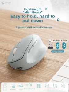 Sanwa Supply | Wireless Bluetooth 3-Mode Rechargeable Silent Vertical Mouse
