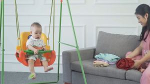 Combo Xích Đu Nhún Nhảy Tập Đi Cho Bé JUMPER KIDS JPKG102 Cao Cấp Có Thêm Chân Ngang Và Ghế Xích Đu Tích Hợp Bàn Ăn Dặm