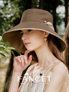 FANCET | Breathable Linen Wide Brim Sun Hat Foldable