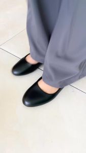 Giày búp bê bệt 2cm mũi tròn da mờ mềm ôm chân đế cao su non chống trơn trượt size 35-40