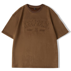 เสื้อยืดแขนสั้นทรงหลวมสำหรับผู้ชายไซส์ใหญ่ NMAX สไตล์ฤดูร้อนใหม่ ทรงหลวม ลายหนังเทียม แฟชั่นสำหรับคู่รัก ผลิตจากโพลีเอสเตอร์