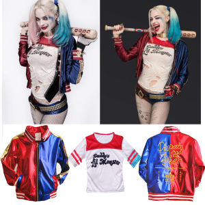 Christmas  New Year gatherings Harley Quinn Women Costume Cosplay Adult Suicide Squad Halloween Fancy Party Dress Clothes Set