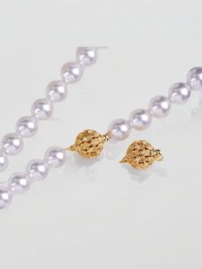 สร้อยคอไข่มุกเงินแท้ S925 ชิ้นเดี่ยว DIY หัวเข็มขัดไข่มุกเงินแท้ สร้อยข้อมือสีทองและสีเงิน ลูกปัดไข่มุก