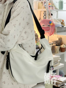 Korean Style Large Capacity Shoulder Bag Womens Dumpling Shape Crossbody Bag for Commuting And Class Nylon Material