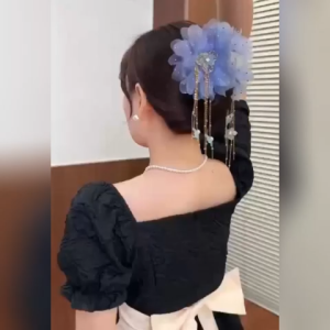 KW Shop Flower Hairpin Headwear Grab Clip Shark Clip Hairpin for Women