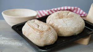 Natural Rattan Basket With Liners Dough Fermentation Basket Banneton Bread Proofing Baskets for Professional and Home Bakers