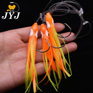 JYJ Nhân Tạo Bạch Tuộc Sabiki Giàn Khoan 1 Mồi Cho Biển Cá Mú Hồng Cá Buồm Dụ Đáy Mồi Câu Cá Đại Dương Thuyền Mồi