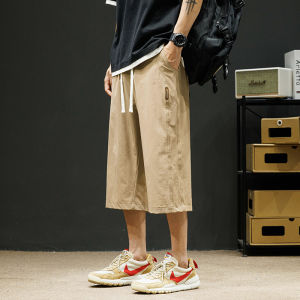 Ice Silk Seven-Foot Pants Mens Summer Thin Quick-Drying Straight Knee-Length Shorts Loose Summer Casual Sports Mid-Pants