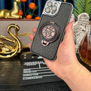 Full Cover Business Style Phone Case with Horizontal And Vertical Stands Tree Pattern Leather Cover for Apple 16Promax