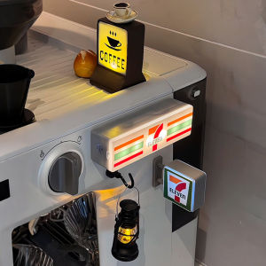 Magnetic Fridge Magnet Creative Convenience Store Signboard Coffee Shop Decorative Lighting Box Home Atmosphere Sensation 711 Glowing