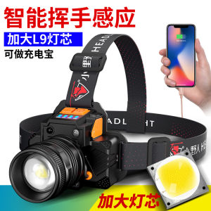 ไฟหน้าที่ปรับโฟกัสได้ T50 ของ Kogimyot T8L9 ไฟ LED USB ชาร์จไฟฟ้าแบบเปลี่ยนไฟฟ้าแสงขาวและแสงเหลืองสำหรับกลางคืน