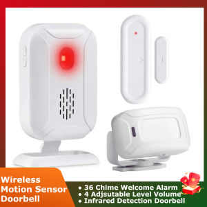 36 Chime Welcome Doorbell Door Open/Closed Alarm PIR Motion Sensor Detector Smart Life Home Alarm Indoor Security Protection