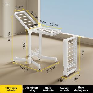 BIREN | Multifunctional Portable Aluminum Alloy Clothes Drying Rack