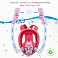 Snorkeling Mask Double Tube Silicone Full Dry Diving Mask Adult Swimming Mask Diving Goggles Self Contained Underwater Breathing. 