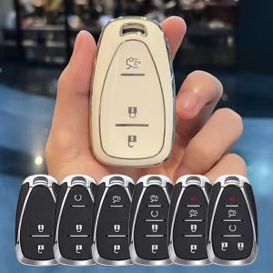 2/3/4/5 Buttons Auto For Chevrolet Chevy Malibu Camaro Cruze Traverse Sonic Volt Bolt Equinox 2017- 2019 TPU Car Key Case Cover
