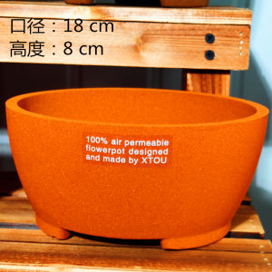 Breathable Ceramic Flower Pots Multi Succulent Plate Porous Porcelain Craft Old Friend 2110 round Shape Planters for Desktop