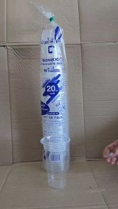 แก้ว 20 ออนซ์ ปาก 95 mm. ลอนใส ยี่ห้อSB (ยกลัง) 1000 ใบ