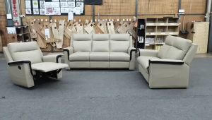 NUCCA N9582 Recliner Sofa [Can Choose Half Leather Casa Leather Velvet & Water Resistance Fabric]