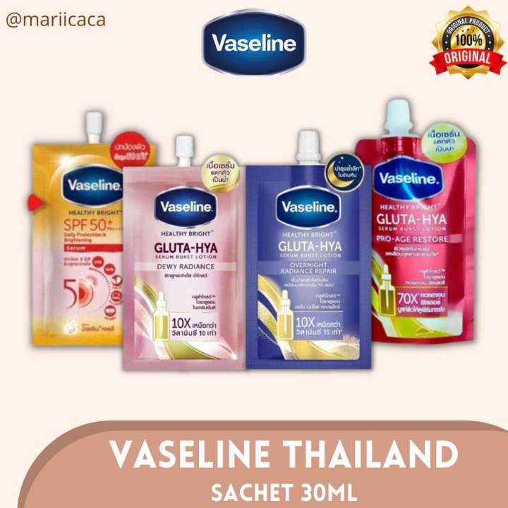 Vaseline Gluta Hya Serum Burst Lotion Sachet | Lazada Indonesia
