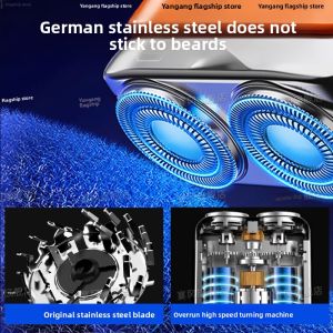 MONLEYTA | Portable Electric Shaver For Men German Precision New 2025 Gift For Boyfriend No Black Points Left Miniature Double Blade