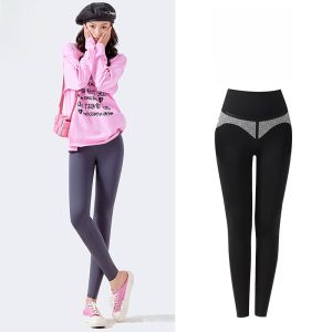 Miiow | High Waist Yoga Pants Womens Fitness Slimming Base Layer Outdoor Wear Spring Autumn Nine Points Shark Pants Matte Butt Lifting Abdomen Tightening
