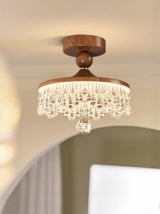 DGY | Retro Walnut Drop Shaped Foyer Ceiling Light