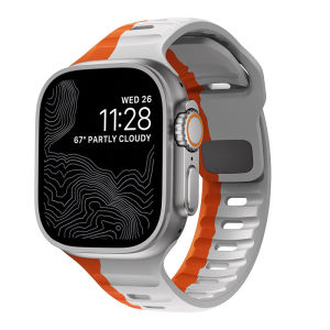 Color Blocked Soft Silicone Sports Strap Compatible with Apple Watch Ultra3 Band 49 46  45 44 43 42 41 40 38mm Skin-friendly Rugged Rubber Band For iWatch Series 11 10 9 8 7 6 5 4 SE Ultra2 Loop Bracelet