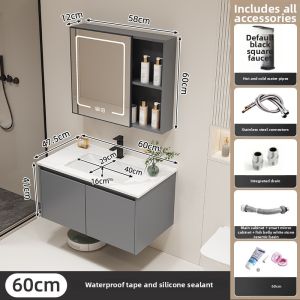 Ceramic Integrated Bathroom Vanity Sink