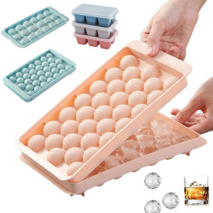 Ice Cube Tray Round Ice Trays for Freezer Makes 33 Sphere Ice Balls for Chilling Whiskey Cocktails Ice Cube Trays for Freezer