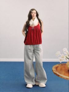 La lune Du ciel | Áo Camisole Knit Pháp Phong Cách Đẹp Duyên Dáng Nữ