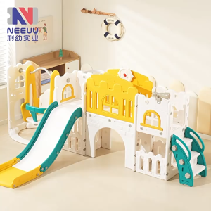 [SG Stock]Kids Slide & Swing Set-Compact Indoor/Outdoor Playset with Safety Rails (Easy Assembly)