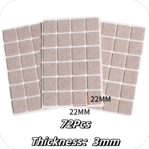 3-128Pcs Felt Chair Leg Pads 3/5mm Thick Floor Scratch Protector Mat Mute Non-slip Self Adhesive DIY Furniture Accessories