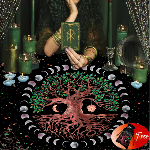 (Free Bag)1pc 29x29In Altar Tarot Card Tablecloth Tapestry Tarots Game Tablecloth Board Game Playing Card Mat Velvet Tarots Bag