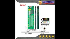 Pensil Kayu Joyko 2B P88 ER ( Hijau + Penghapus ) Wooden Pencil P-88ER / Pensil Raut P 88 ER